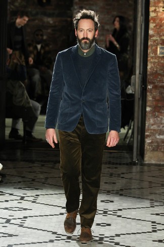 Какие туфли дерби носить с оливковыми джинсами