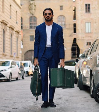 С чем носить оливковую кожаную большую сумку мужчине