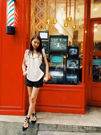 С чем носить оливковую кожаную большую сумку