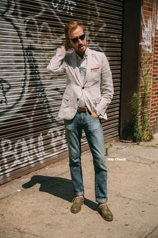 С чем носить оливковые оксфорды