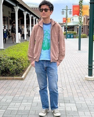 С чем носить оливковые кеды мужчине