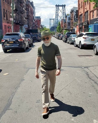 С чем носить оливковую соломенную шляпу мужчине