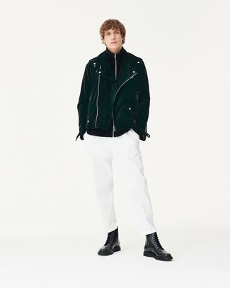 С чем носить оливковую замшевую куртку мужчине