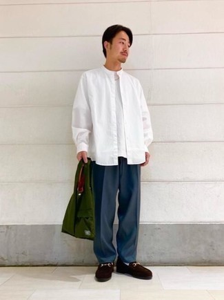 С чем носить оливковую большую сумку мужчине