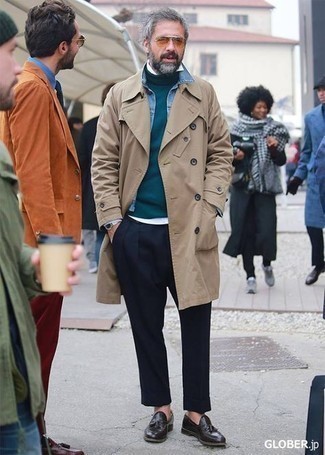 Какие джинсовые куртки носить с оливковой водолазкой мужчине