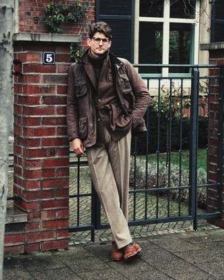 Какие полевые куртки носить с оливковой водолазкой