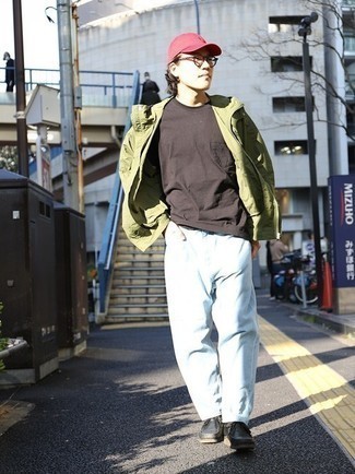 С чем носить оливковую ветровку мужчине