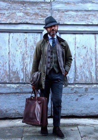 С чем носить оливковое шерстяное пальто мужчине