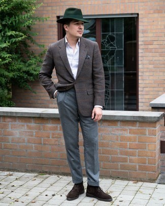 С чем носить оливковую шерстяную шляпу мужчине