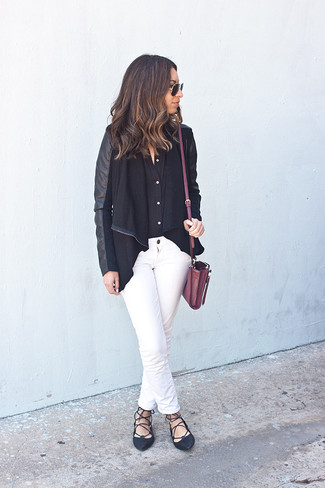 С чем носить открытый жакет женщине