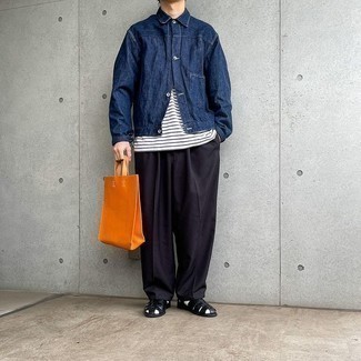 С чем носить оранжевую сумку мужчине