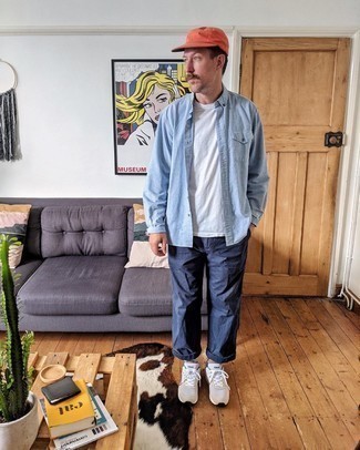 С чем носить оранжевую бейсболку мужчине