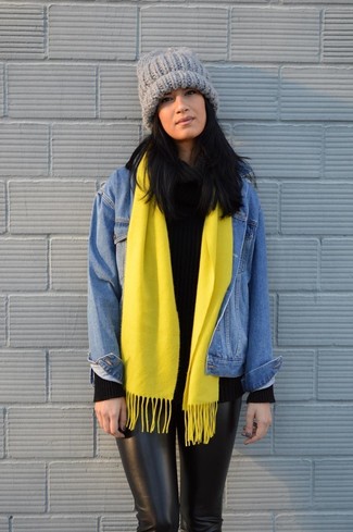 С чем носить оранжевый шарф женщине