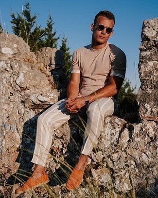 С чем носить оранжевые слипоны мужчине