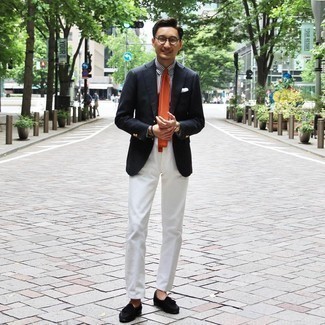 С чем носить оранжевый галстук мужчине