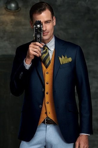 С чем носить оранжевый жилет