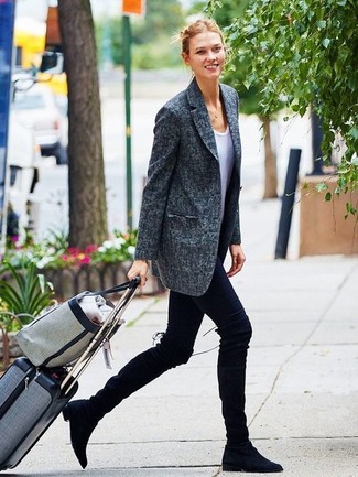 Как носить ботфорты с леггинсами