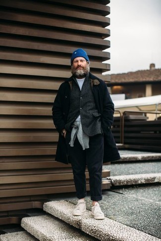 Как носить длинное пальто с пиджаком