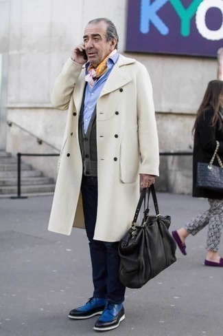 Как носить длинное пальто с кардиганом