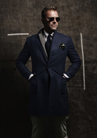 Как носить длинное пальто с брюками карго