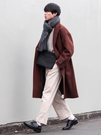 Как носить длинное пальто с туфлями дерби