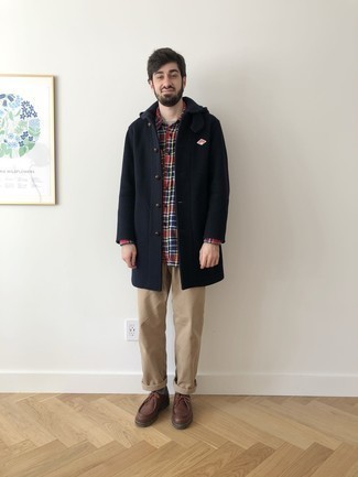 Как носить длинное пальто с ботинками дезертами