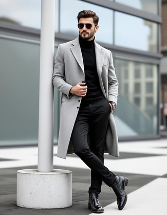 С чем носить длинное пальто