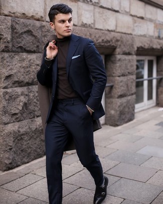 Как носить длинное пальто с костюмом