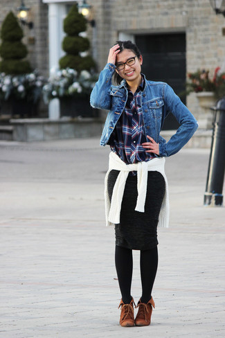 Как носить свободный свитер с классической рубашкой