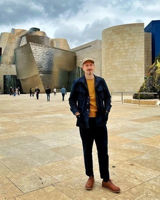 Как носить оксфорды с полевой курткой