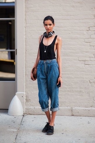 С чем носить оксфорды женщине в стиле кэжуал