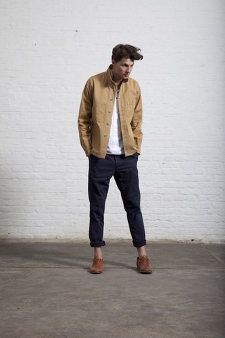 Как носить оксфорды с футболкой-поло