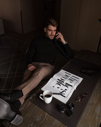 Как носить оксфорды с водолазкой