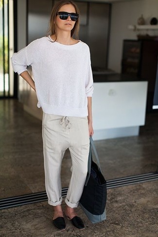 С чем носить пижамные штаны женщине