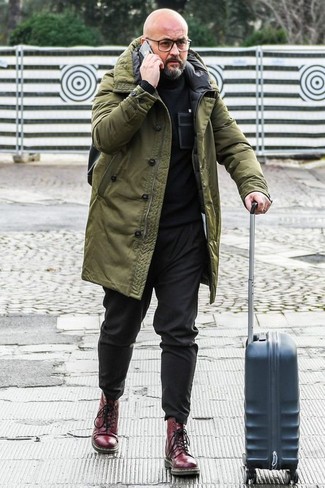 Как носить парку с повседневными ботинками мужчине