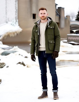 Как носить парку с ботинками дезертами