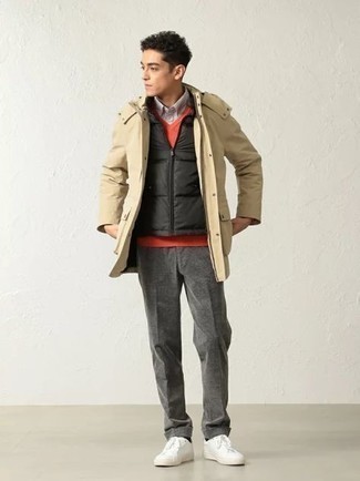 Как носить парку с классическими брюками мужчине