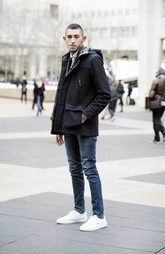 Как носить парку с классической рубашкой мужчине