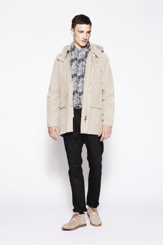 Как носить парку с классической рубашкой мужчине