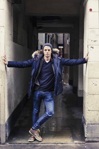 Как носить парку с низкими кедами мужчине