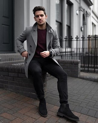 Как носить полупальто с ботинками челси