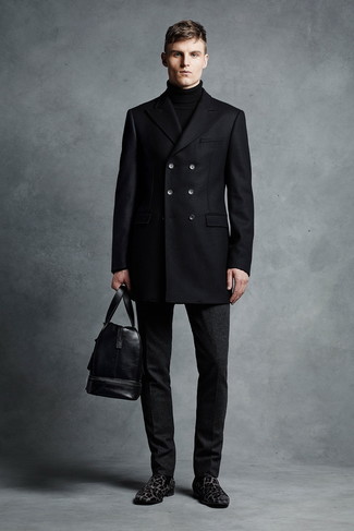 Как носить полупальто с лоферами