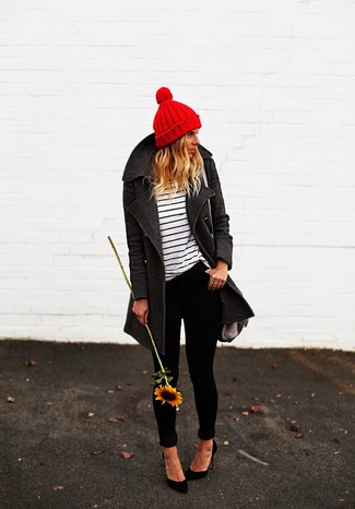 Как носить полупальто с футболкой с длинным рукавом женщине