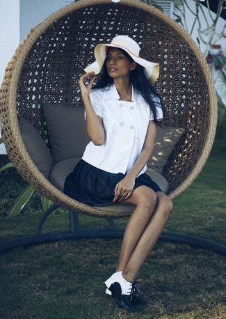 Как носить полупальто с оксфордами женщине