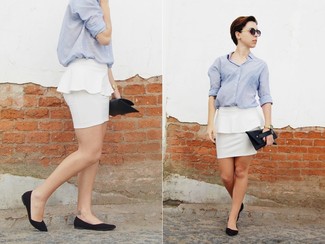 С чем носить юбку с баской