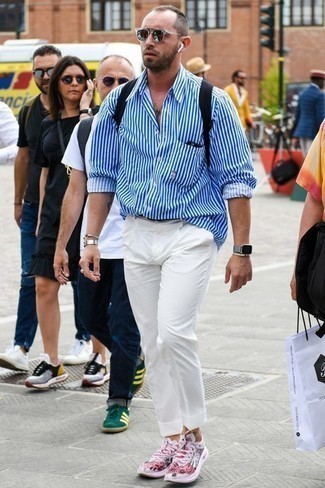 С чем носить розовые кроссовки мужчине