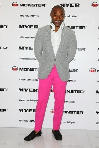 Какие пиджаки носить с розовыми брюками чинос