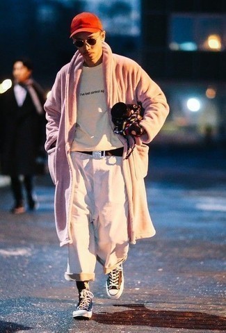 С чем носить розовое пальто мужчине