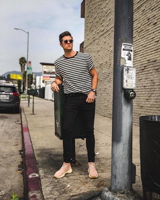 С чем носить розовые высокие кеды мужчине