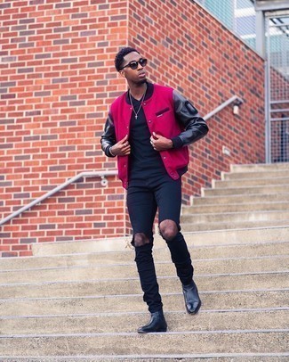 С чем носить розовую куртку мужчине